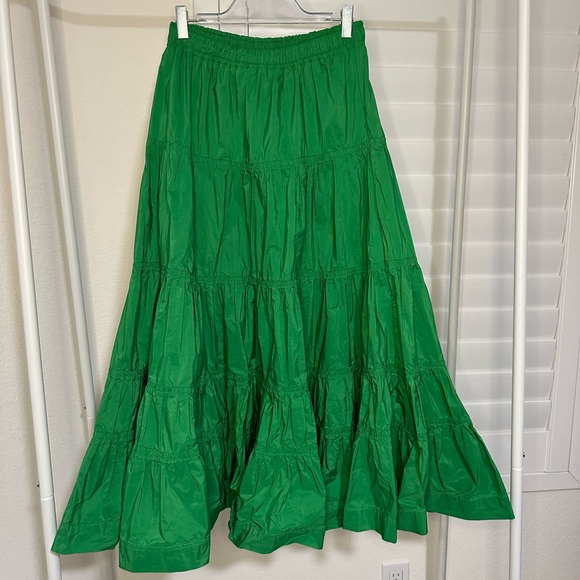 Anthropologie Maeve Taffeta Tiered Skirt-Mint condition - Picture 2 of 4